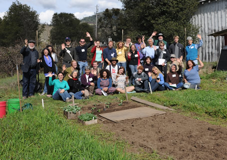 Workshop Participants at the Golden Rule Mini-Farm